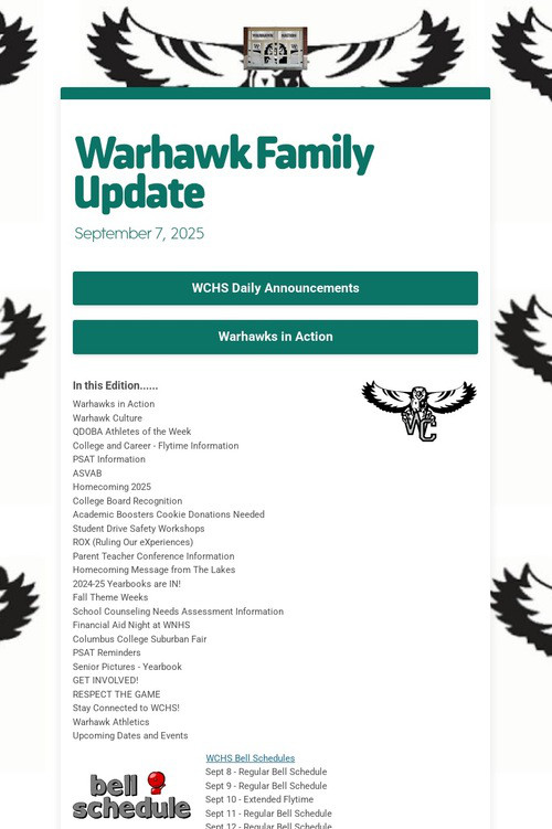 Warhawk Family Update