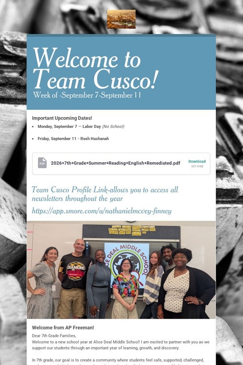 Welcome to Team Cusco!