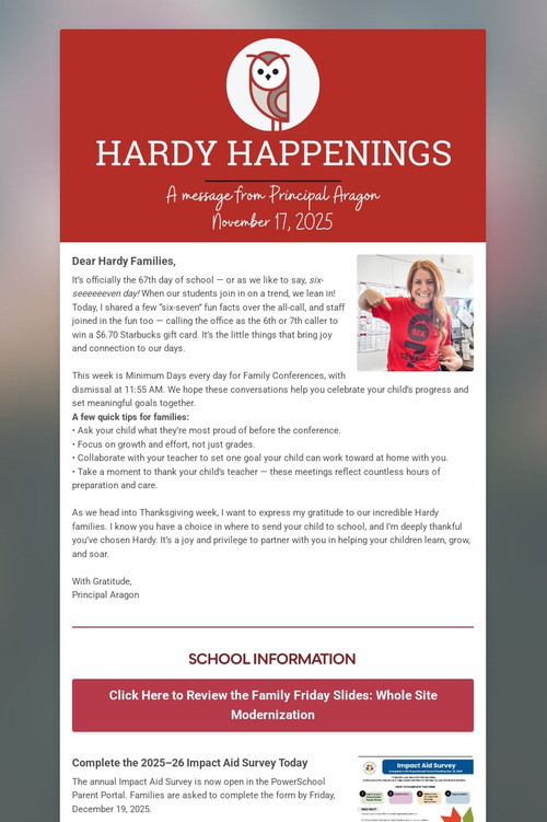 Hardy Happenings