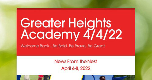 Greater Heights Academy 4/4/22
