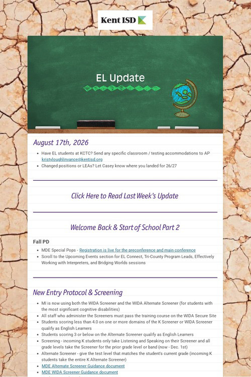 EL Update