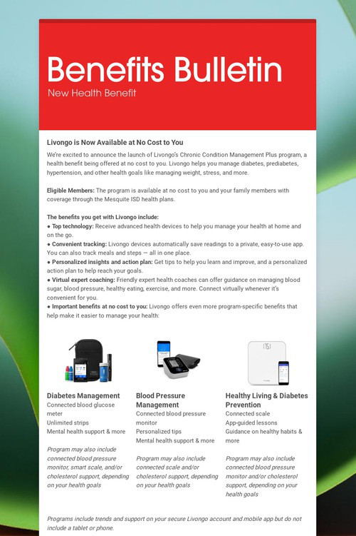 Benefits Bulletin
