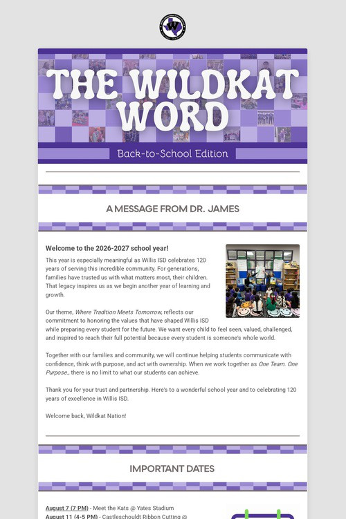 The Wildkat Word: Back-to-School