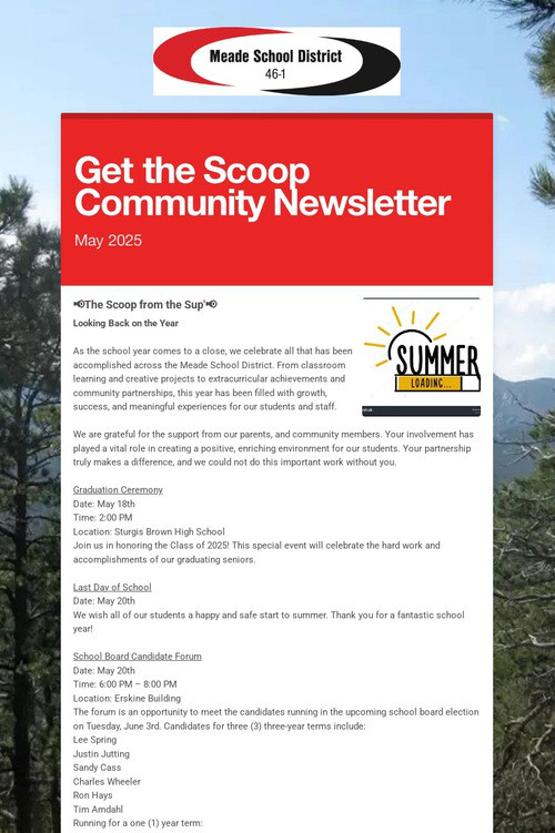 Get the Scoop Community Newsletter