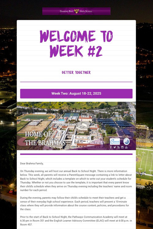 Welcome To Week #2