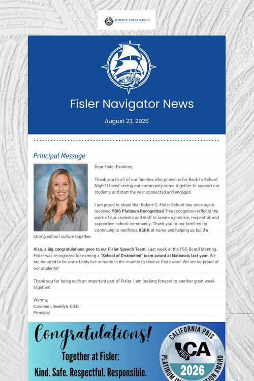 Fisler Navigator News