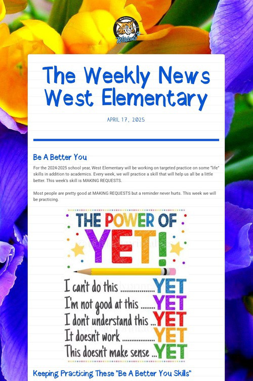The Weekly News West Elementary