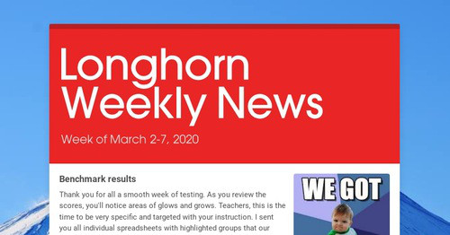 Longhorn Weekly News | Smore Newsletters