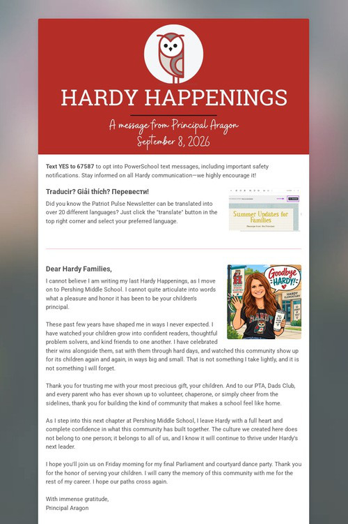 Hardy Happenings