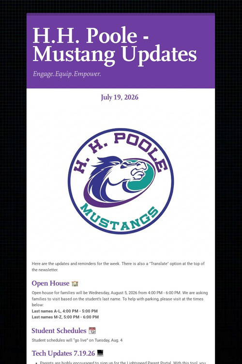 H.H. Poole - Mustang Updates