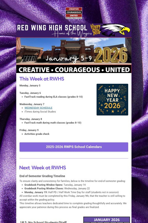RWHS Student Newsletter