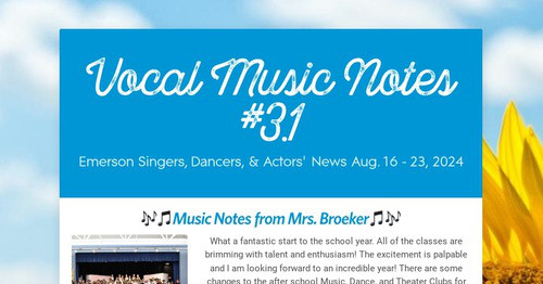 Vocal Music Notes #3.1