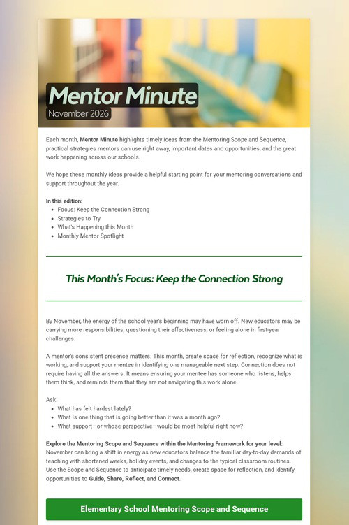 Mentor Minute