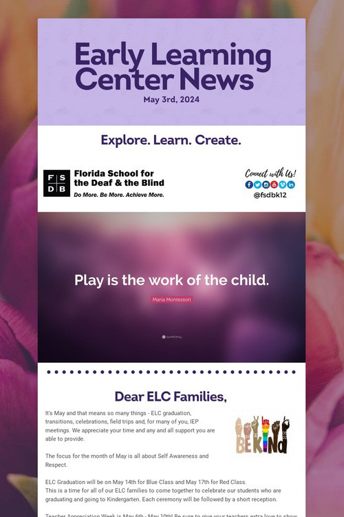Early Learning Center News