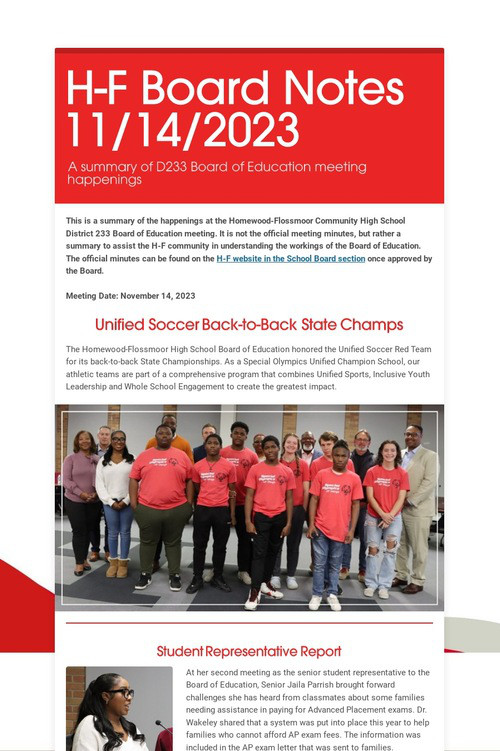 H-F Board Notes 11/14/2023