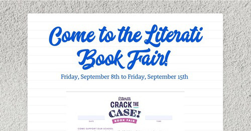 Come to the Literati Book Fair!