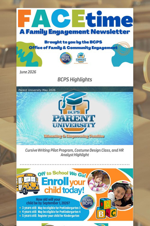 FACEtime Newsletter