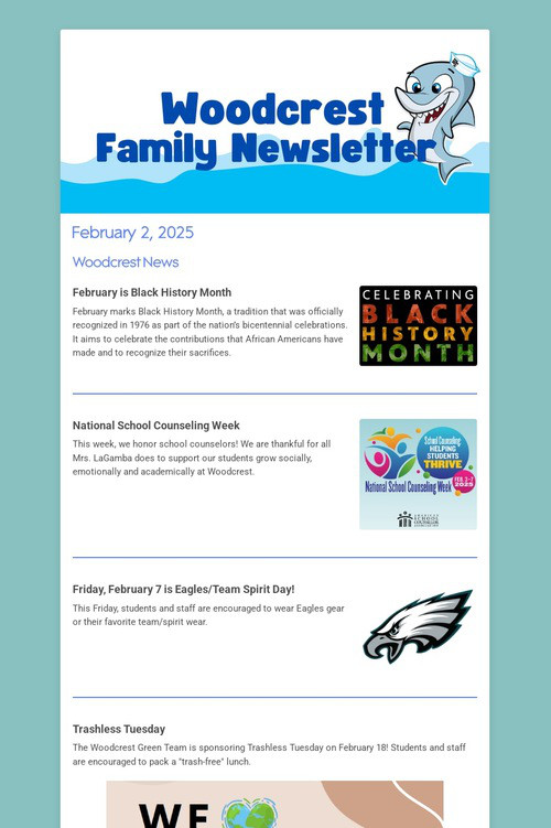 Woodcrest Family Newsletter