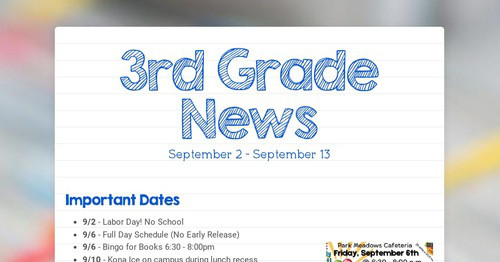 3rd Grade News