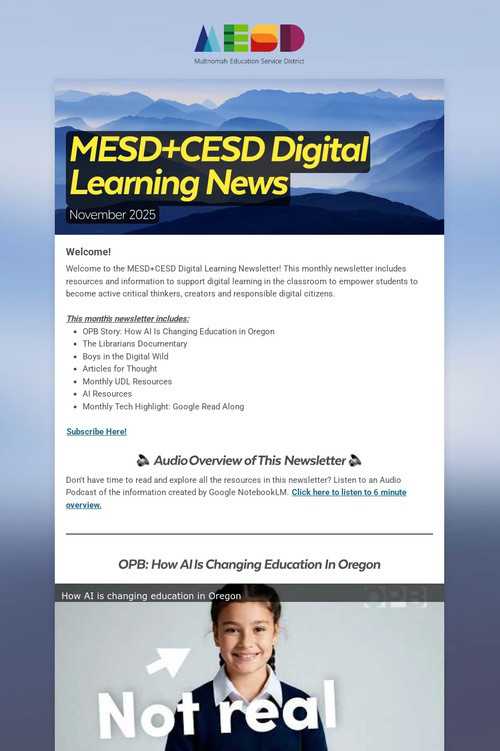 MESD+CESD Digital Learning News