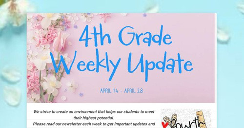 4th Grade Weekly Update