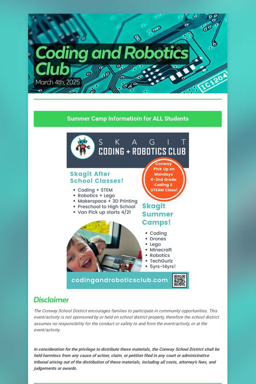 Coding and Robotics Club