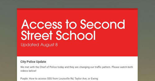 Access to Second Street School