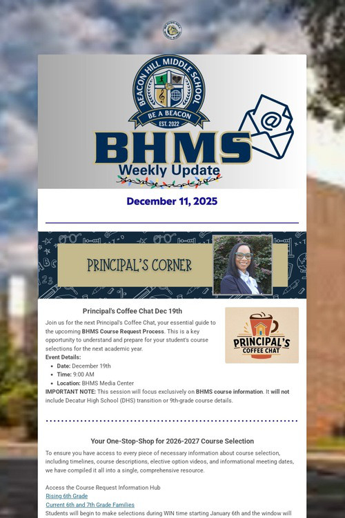 BHMS Weekly Update