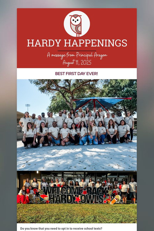 Hardy Happenings