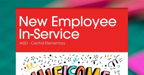 New Employee In-Service | Smore Newsletters for Education