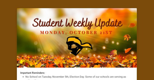 Student Weekly Update