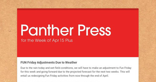 Panther Press | Smore Newsletters for Education