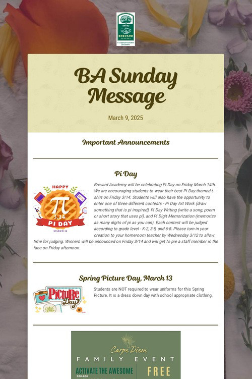 BA Sunday Message