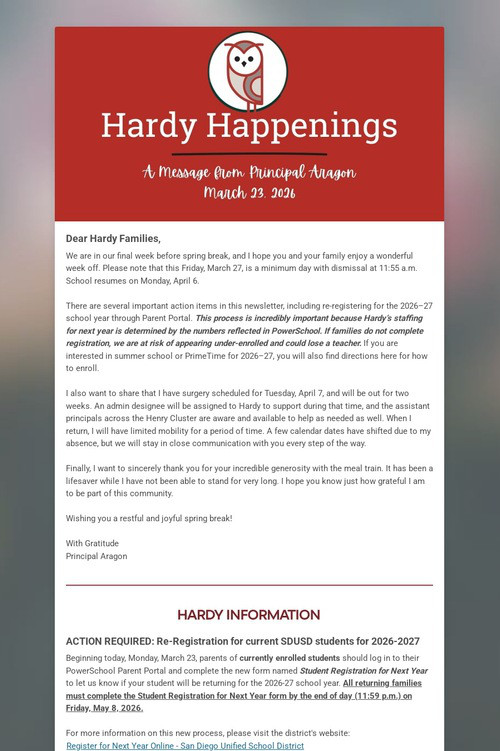 Hardy Happenings