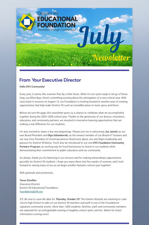 July Newsletter