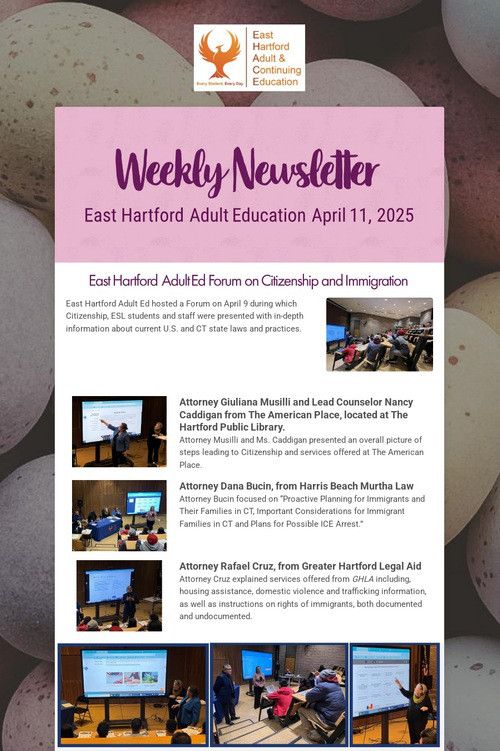 Weekly Newsletter