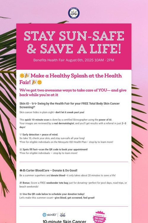 Stay sun-safe & save a life!