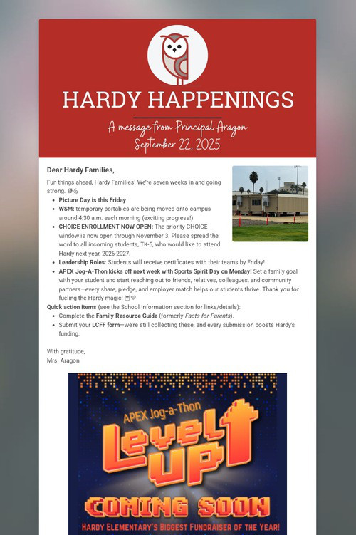 Hardy Happenings