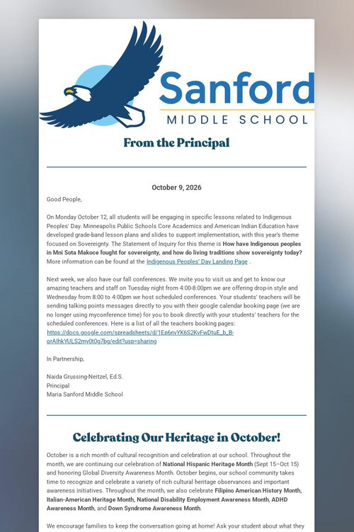 Sanford Family Newsletter Logo