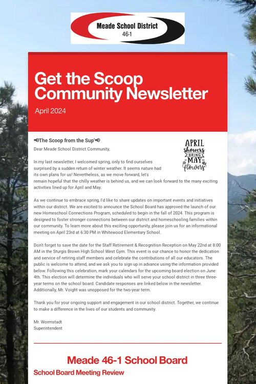 Get the Scoop Community Newsletter