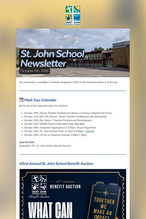 St. John School Newsletter