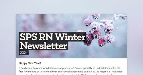 SPS RN Winter Newsletter
