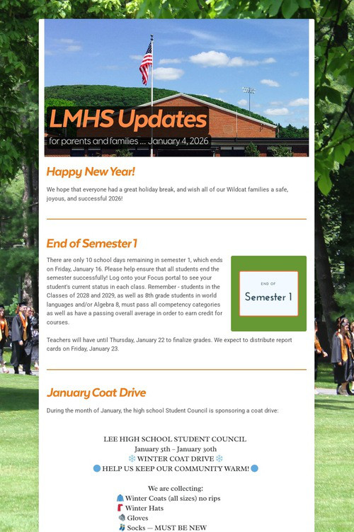 LMHS Updates