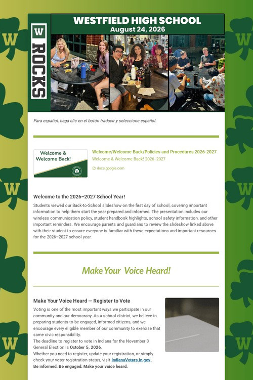 WHS Newsletter
