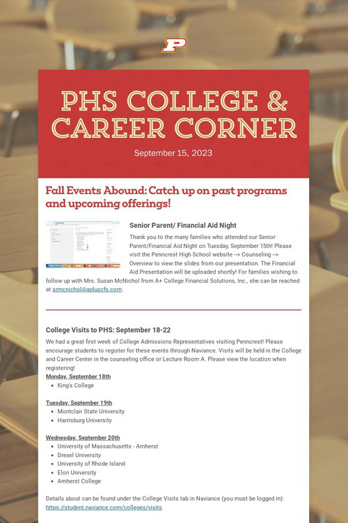 PHS College & Career Corner