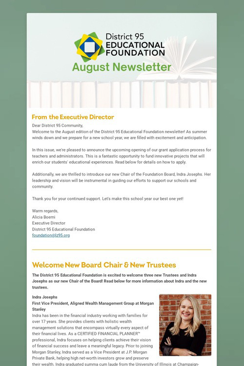 August Newsletter