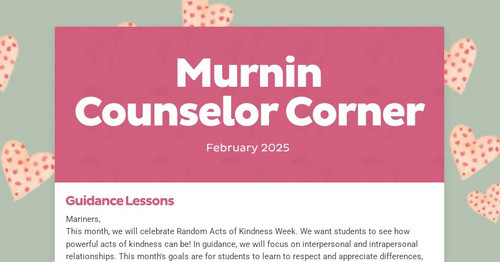 Murnin Counselor Corner