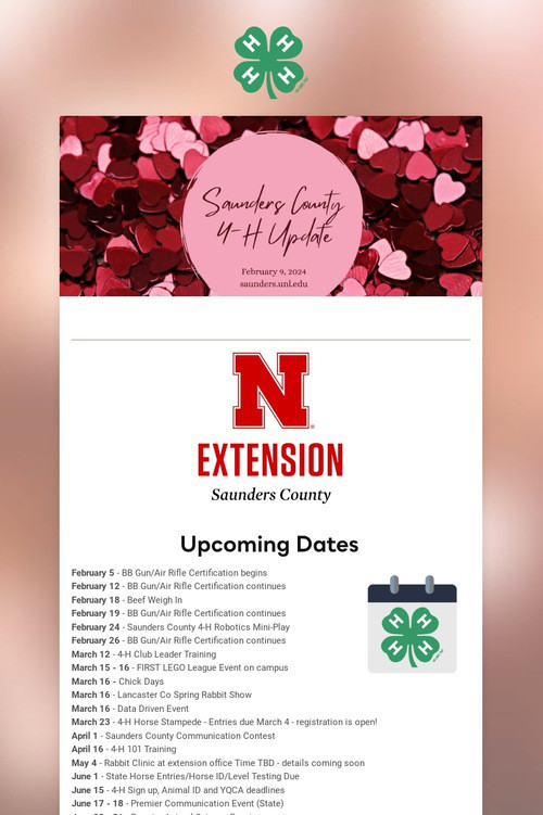Saunders County 4-H Update