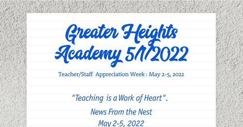 Greater Heights Academy 5/1/2022