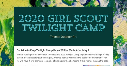 2020 Girl Scout Twilight Camp | Smore Newsletters